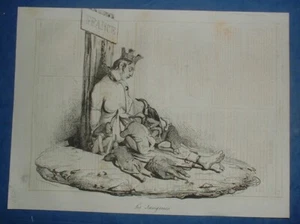 DHD 0498 DAUMIER 1835 Caricature Les Sangsues à l'assaut de Marianne - Imagen 1 de 1
