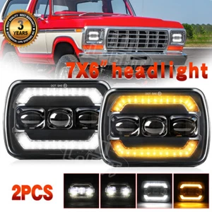 Par de faros LED 7x6" haz alto-bajo para Ford Aerostar Bronco F150 F250 F650 F750 - Imagen 1 de 9
