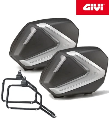 VALIGIE LATERALI + TELAI [GIVI] V37 TECH - SUZUKI DL V-STROM 650 2015 2016 - Immagine 1 di 4