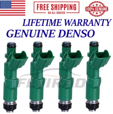 4x OEM DENSO FUEL INJECTORS FOR 2000-2009 Scion XA XB Toyota Echo Prius 1.5L+ - Изображение 1 из 2