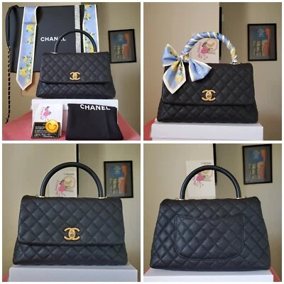Chanel Coco Handle Black Caviar Aged gold hw bag Bag  - Image 1 of 4