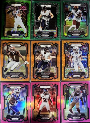 2023 Prizm Football Orange Lazer Green Pulsar & More Parallels You Pick! #1-400 - Image 1 of 3