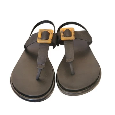 OluKai LA'I T-Bar Zapatos Mujer Talla 9 Sandalias Hebilla Tortuga Tanga Cordones Foto 1 de 4