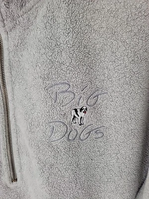 VTG Big Dogs Y2K 1/4 Zip Mock Neck Sweatshirt Grey - Men's Large  - Image 1 of 4