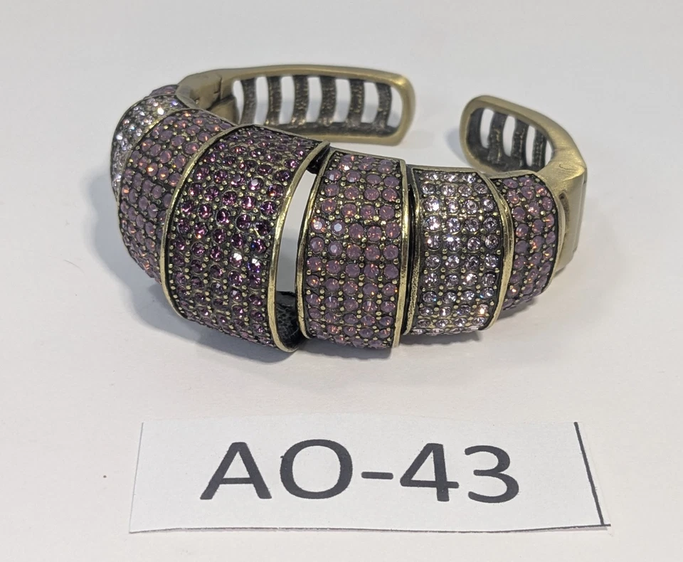** (NOS) Brazalete Brazalete de Cristal Heidi Daus "Tastfully Nived" - Tonos Rosados AO-43 Foto 1 de 4