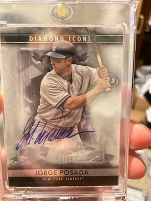 Diamond icons Jorge Posada Autograph 13/25 977541 - Image 1 of 2