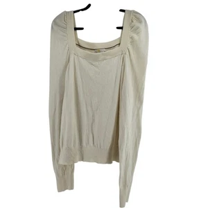Boden Cream Puff Sleeve Sweater 16 Coquette Parisian Soft Cottage Minimalist - Picture 1 of 10