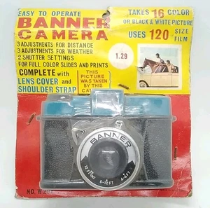 vintage Banner Camera Toy #W20A 120 Size Film takes 16 photos Hong Kong - MIP! - Picture 1 of 6