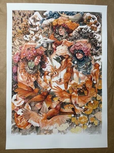 Cartel John Dyer Baizley Baronesa Dorado y Gris Firmado Arte Serigrafía AP - Imagen 1 de 7