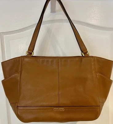 Bolso de hombro COACH de cuero marrón claro Park F23284 Foto 1 de 4