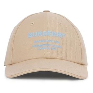 $400 Burberry Men's/Women's Soft Fawn Tan Cotton Baseball Cap Size M Adjustable - Picture 1 of 7