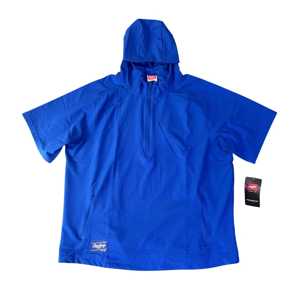 De Colección Rawlings Para Hombre Azul Manga Corta Ajuste Atlético ColorSync Sudadera con Capucha Pullover XL Foto 1 de 4