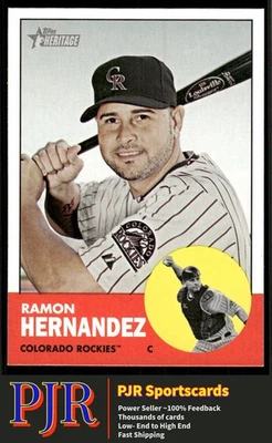 Ramon Hernandez 2012 Topps Heritage #326 Colorado Rockies - Image 1 of 2