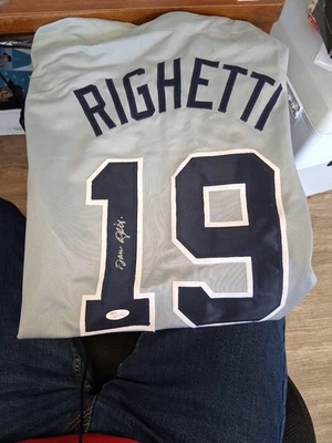 PRE OWNED NEW YORK YANKEES DAVE RIGHETTI AUTO JERSEY JSA CERTIFIED - Image 1 of 4