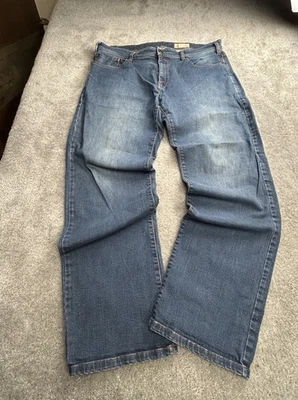 Pantalones de mezclilla para hombre Orvis cinco bolsillos pierna recta 38x32 Foto 1 de 4