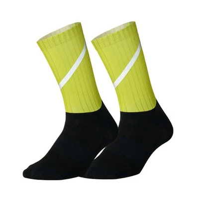 Meias de tornozelo esportivas reflexivas masculinas femininas profissionais ciclismo andar bicicleta laranja - Imagem 1 de 4