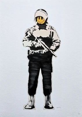 BANKSY - Smilling Cooper - edición numerada 111/150, 50x70 cm (19,7x27,6 pulgadas) Foto 1 de 4
