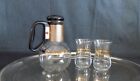 Pyrex Silex Individual Coffee Carafe with Lid plus Two Matching Glasses