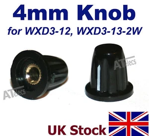 Tapa de pomo de control potenciómetro de 4 mm plástico WXD3-12 WXD3-13-2W - Stock del Reino Unido - Imagen 1 de 3