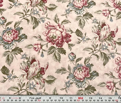 A Touch of Elegance for RJR Fabrics Florals Pink Cotton Fabric Remnant 9" x 43" - Image 1 of 2