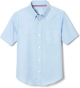 Toddler Blue Oxford Shirt E9003B Short Sleeve French Toast Uniform Size 2T- 4T - Picture 1 of 3