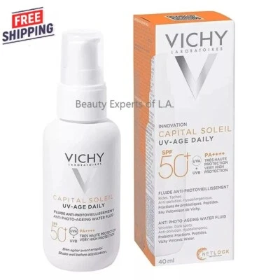 Vichy Capital Soleil UV-Age Daily Anti-Photoaging Fluid SPF50+ Sunscreen 40ml - Image 1 of 4