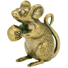  Brass Mouse Ornament Office Mouse+ornaments Feng Shui Statue Retro Rat Figurine