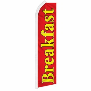 "FRÜHSTÜCK" Werbung Super Flagge Swooper Banner Geschäftsschild Essen Brunch - Bild 1 von 10