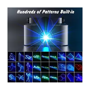 2PCS 3D Animation Effect RGB Laser Light DJ Stage Party Patterns Disco Lights - Picture 1 of 21
