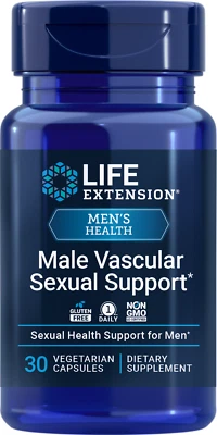 Life Extension MALE VASCULAR SEXUAL SUPPORT 30 VegCaps (exp. 01/2026) - Image 1 of 2