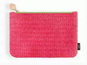 IPSY March 2025 Glam Makeup Bag Only, Hot Pink With Gold Strawberry Zipper - Picture 1 of 1