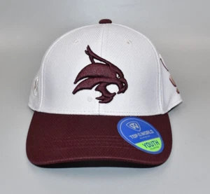 Texas State Bobcats Top of the World YOUTH Stretch Fitted Cap Hat - Picture 1 of 6