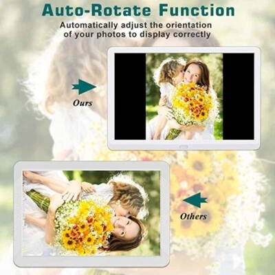 MELCAM Digital Photo Frame 10 Inch 1920x1080 High Resolution 16:9 Full IPS Displ - Image 1 of 4