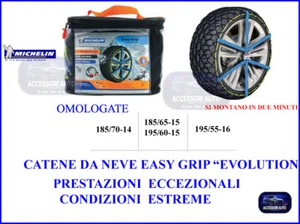 CATENE DA NEVE MICHELIN Easy Grip Evolution SEZIONE GOMME195/55-R16 OMOLOGATE - Foto 1 di 2