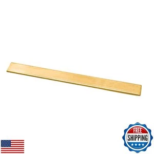 Tynulox 1/8" x 3/4" x 8" Brass Flat Bar, 9 Gauge Metal Brass Sheet Stock for - Picture 1 of 5