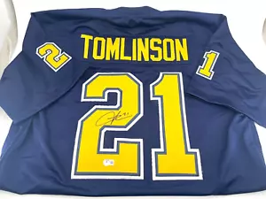 LaDainian Tomlinson Autographed Chargers Custom Jersey Beckett Witnessed - Picture 1 of 4