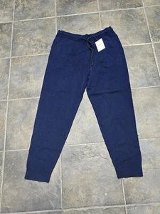 Theory Alcos Slim Felted Wool blend Drawstring Pants joggers navy blue XL $275 - Picture 1 of 1