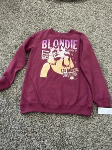 Women’s Blondie Oversized Graphic Sweatshirt - Burgundy XS - Picture 1 of 4
