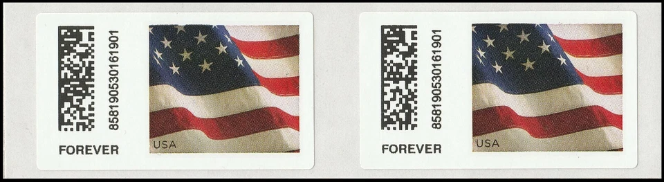 US CVP108 Flag Kiosk ATM F horz pair MNH 2018 - Image 1 of 1
