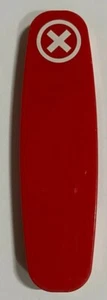 Pieza de acción Lego Duplo roja con cruz blanca en patrón de círculo - Imagen 1 de 3