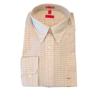 Izod Long Sleeve Dress Shirt - White with Yellow & Blue Stripes, Size XL - Picture 1 of 5