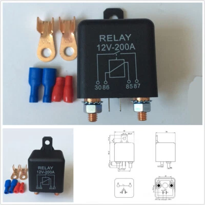 12V 120A Split Charge Relay 2 Pin for Car Automotive Starter Switch +2 Terminals - Изображение 1 из 4