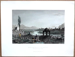 Impresión Bartlett 1838 Cementerio y paredes de Antioquía, Antakya; Turquía, #27 - Imagen 1 de 1