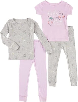 Juego de pijama de fiesta de búho de 4 piezas Carter's para niñas talla 4T nuevo con etiquetas Foto 1 de 2