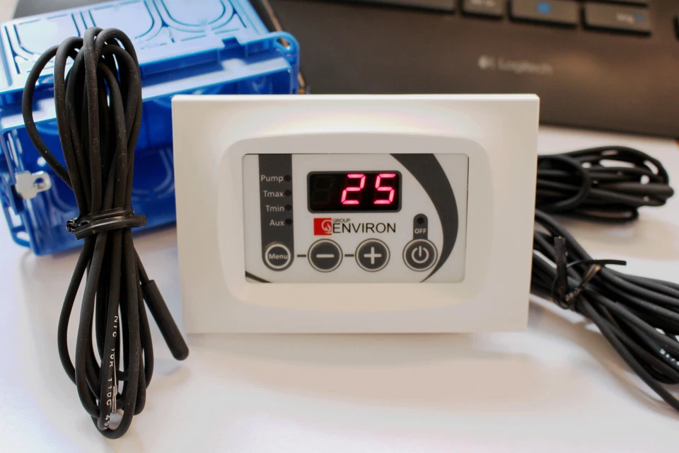 ENVIRON Regolatore Differenziale Temperatura Caldaia a Legna Stufe Camino Valvola Miscelatore per Rialzo Ritorno