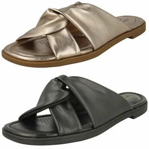 Sandalias Mules Casual Para Damas Clarks 'Reyna Twist' - Ajuste D - Picture 1 of 12