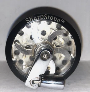 Sharp Stone 63MM Black Metal Crank Pick Tobacco Herb Grinder 4 Piece - Picture 1 of 11
