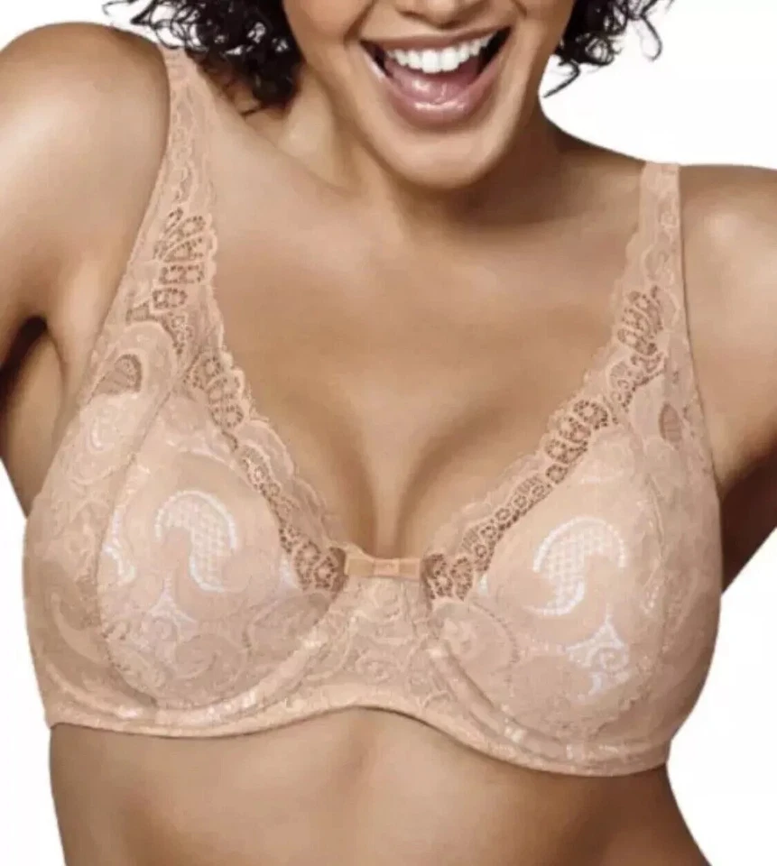 Playtex US4514 Love My Curves Lightly Lined Underwire Bra Beige 42D Retail $42 - Image 1 of 4