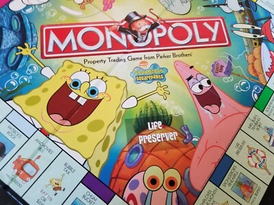 Peça de reposição original 2005 Bob Esponja Calça Quadrada Monopólio Jogo Tabuleiro - Imagem 1 de 3