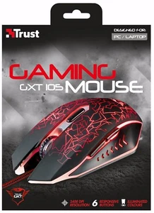 TRUST 21683 IZZA GXT 105 LED ILLUMINATED 6 BUTTON GAMING MOUSE, 800-2400 DPI - Picture 1 of 9